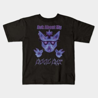 Purple Ask About My Cool Cat Kids T-Shirt